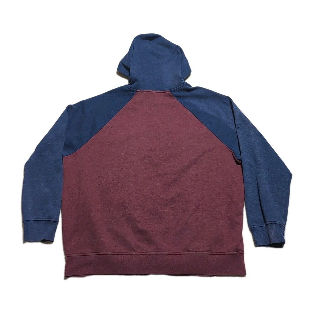 Superman Men’s 2XL Full Zip Fleece Lined Hoodie Jacket Heather Red Blue Pockets - Picture 2 of 6